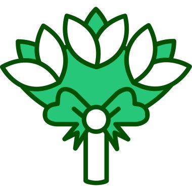 Çiçek buketi. Web simgesi basit illüstrasyon