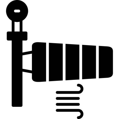 Rüzgâr Sock rüzgar hızı ve yön çizelgesi, vektör çizimi. Rüzgar Bayrağı 