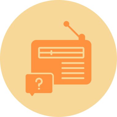 radyo simgesi vektör illüstrasyonu 