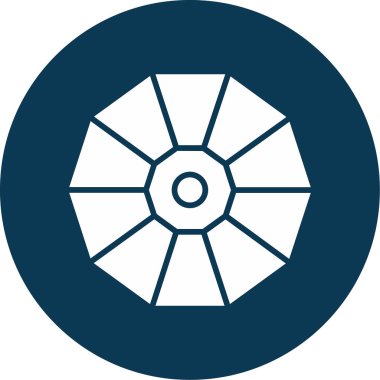 On iki yüzlü. Web simgesi basit illüstrasyon