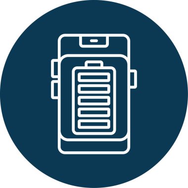 Tam mobil pil vektör çizimi