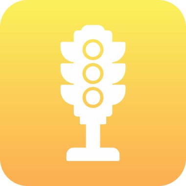 Trafik ışığı. Web simgesi basit illüstrasyon