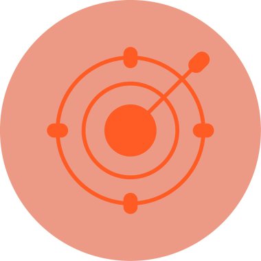 Oklu hedef. Web simgesi basit illüstrasyon 