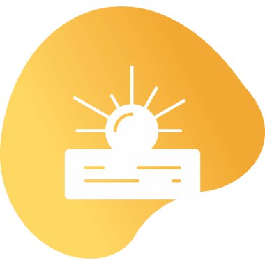 SunRise web simgesi, vektör illüstrasyonu