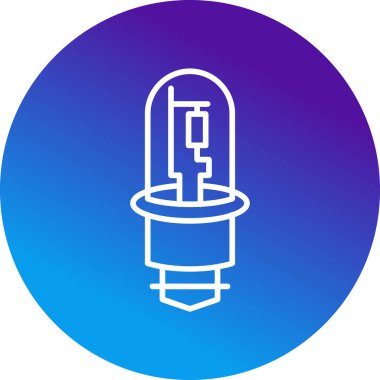 Sodyum buhar ampul simgesi, vektör illüstrasyonu  