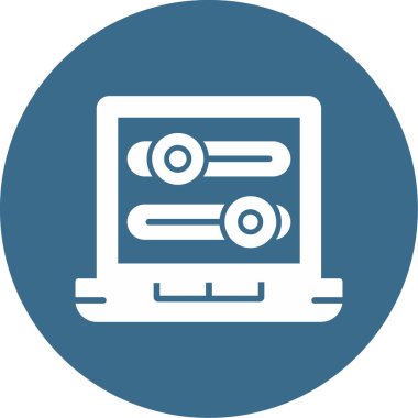 Simgeleri aç / kapat, vektör illüstrasyonu basit tasarım