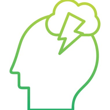 Stres simgesi, vektör illüstrasyonuna sahip kişi