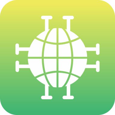 Dünya çapında web simgesi vektör illüstrasyonu               