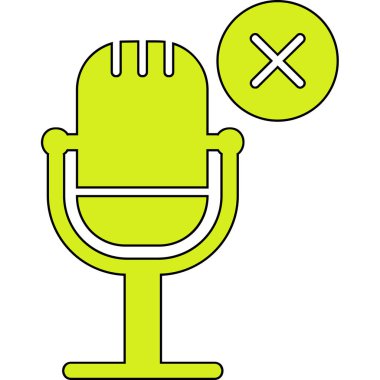 Mikrofon. Web simgesi basit illüstrasyon 