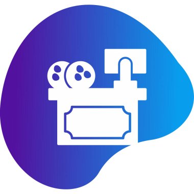 Bilgisayar simgesi, vektör illüstrasyonlu ofis tablosu 