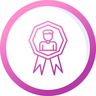 Ayın Çalışanı simgesinin vektör illüstrasyonu