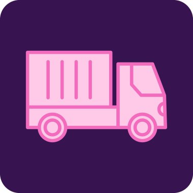 kamyon simgesi, vektör illüstrasyonu basit tasarım