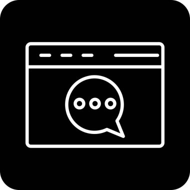 Web sohbet renk çizgisi vektörü simgesi 