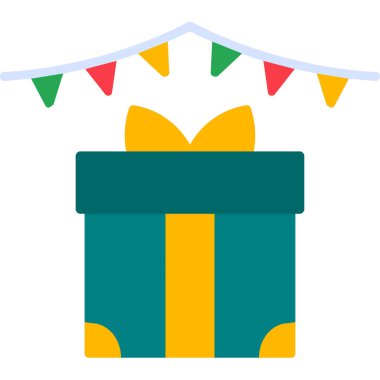 Hediye. Web simgesi basit illüstrasyon