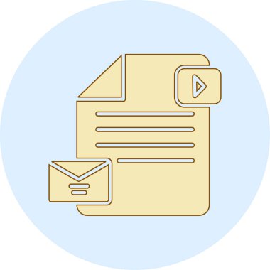 belge simgesi, vektör illüstrasyonu basit tasarım