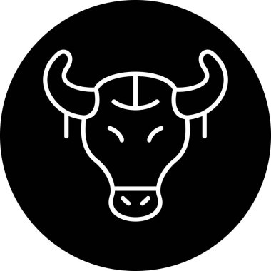 Boğa Kafatası ikon vektör çizimi