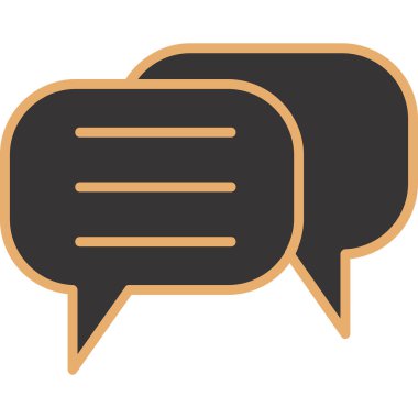 Sohbet simgesi vektör illüstrasyonu 