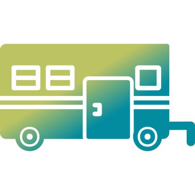 Camper van simge vektör çizim