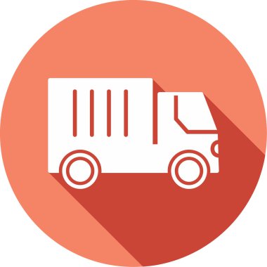 kamyon simgesi, vektör illüstrasyonu basit tasarım