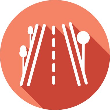 Otoyol. Web simgesi basit illüstrasyon 