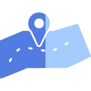 harita simgesinin vektör illüstrasyonu 