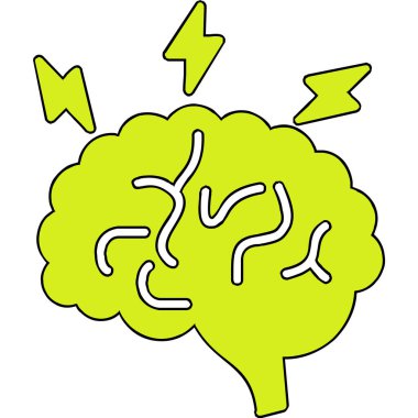 Beyin fırtınası web simgesi, vektör illüstrasyonu 