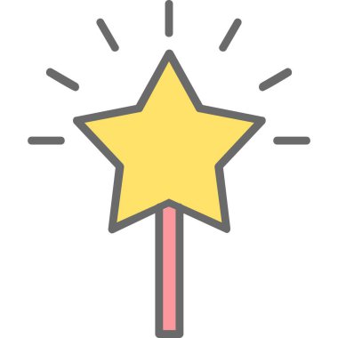 yıldız web simgesi basit illüstrasyon 