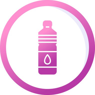 Su şişesi. Web simgesi basit illüstrasyon