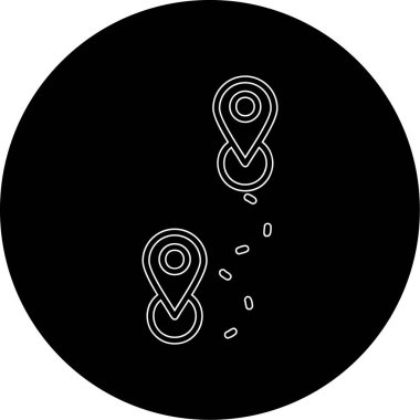 Rotadan. Web simgesi basit illüstrasyon