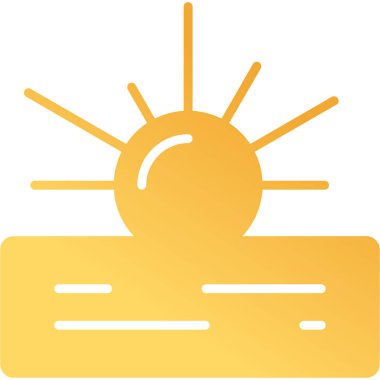 Sunrise web icon, vector illustration