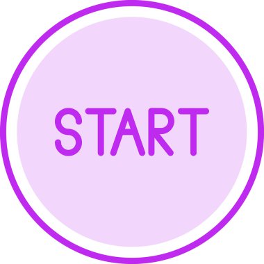 Düğme web simgesi, vektör illüstrasyonunu başlat  