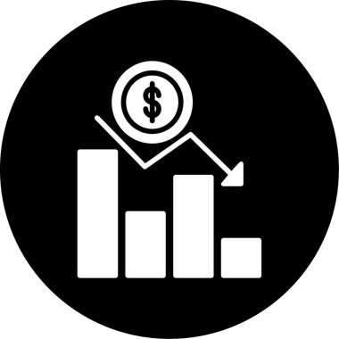 Kayıp grafik simgesi basit tasarımı 