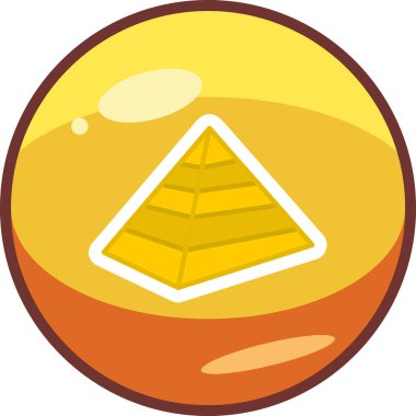 Piramit ağ simgesi vektör illüstrasyonu