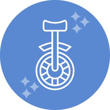 Tek tekerlekli bisiklet. Web simgesi basit illüstrasyon