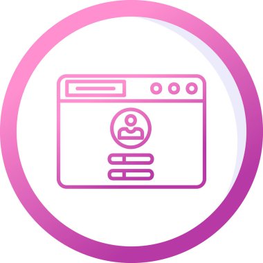 Günlük Kaydı Web simgesi, vektör illüstrasyonu