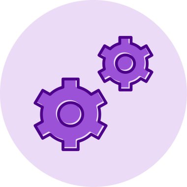 Vitesli ayar simgesi, vektör illüstrasyonu basit tasarım