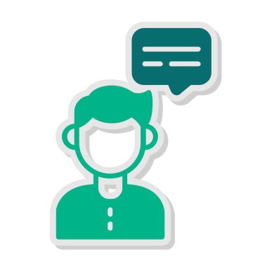 converstation simgesi, vektör illüstrasyonu basit tasarım