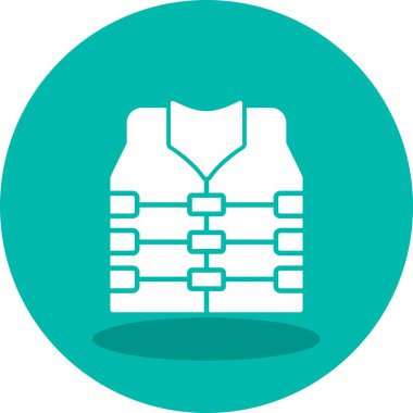 Can yeleği. Web simgesi basit illüstrasyon