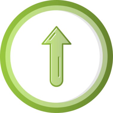 Yukarı Ok web simgesi, vektör illüstrasyonu