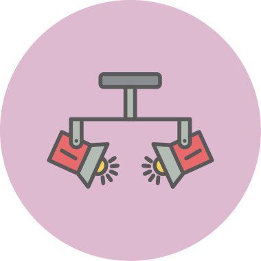 Spotlight simgesi, web basit illüstrasyon