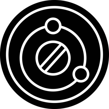 İyon simgesi, vektör illüstrasyonu basit tasarım