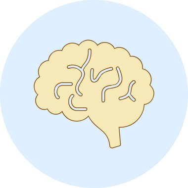 Beyin. Web simgesi basit illüstrasyon 