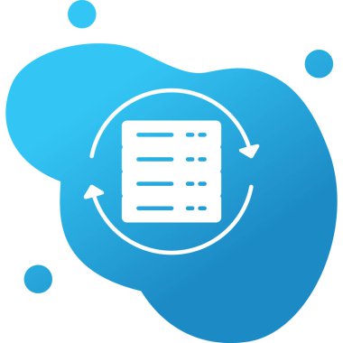 Veri Entegrasyonu. Web simgesi basit illüstrasyon       