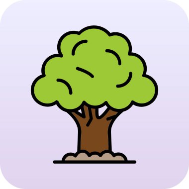 Ağaç. Web simgesi basit illüstrasyon 