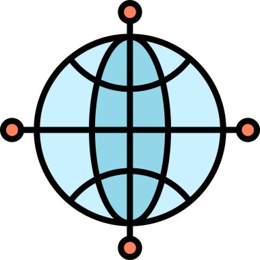 ağ bağlantısı simgesi ana hat biçiminde 