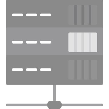 bilgisayar sunucu simgesi, vektör illüstrasyonu basit tasarım