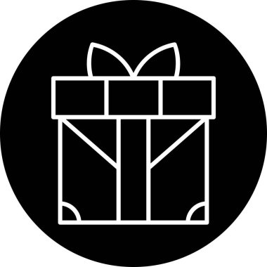 gift box with bow, vector illustration