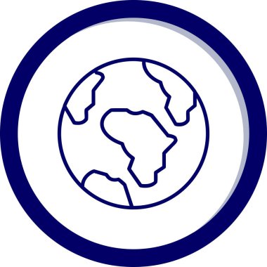 toprak küresi simgesi, vektör illüstrasyonu basit tasarım