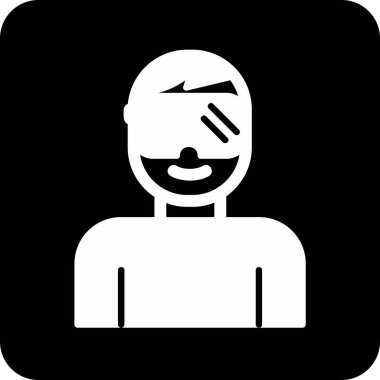 Artırılmış gerçeklik gözlüğü olan adam ikon vektör illüstrasyon tasarımı