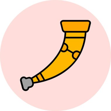 Boynuz. Web simgesi basit illüstrasyon